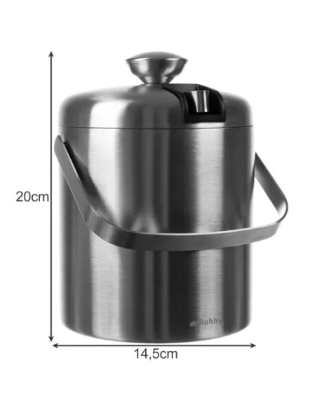 Ledo kibiras - žnyplės + šaukštas Ruhhy 21159