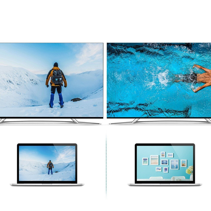 C tipo USB laidas – HDMI 4K 30Hz 3m juodas