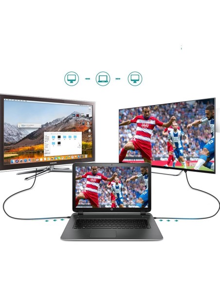 C tipo USB laidas – HDMI 4K 30Hz 3m juodas