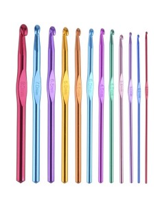 12 vnt nėrimo kabliukų rinkinys.