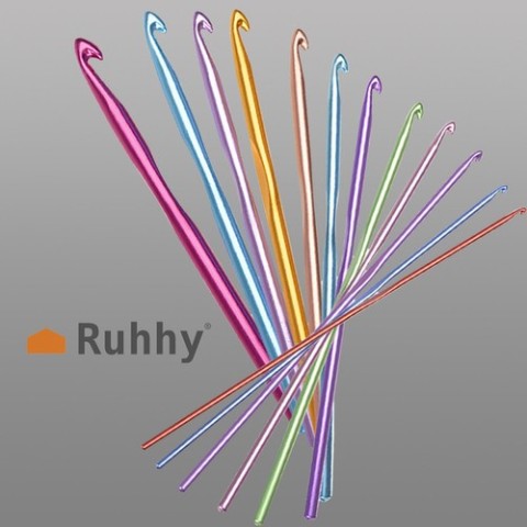 12 vnt nėrimo kabliukų rinkinys.