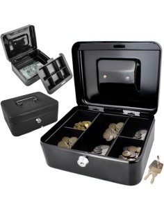 Juoda pinigų dėžutė