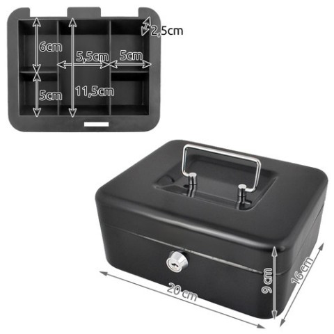 Juoda pinigų dėžutė