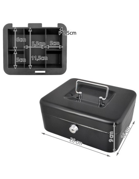 Juoda pinigų dėžutė