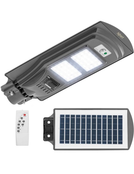 Saulės gatvių šviestuvas su judesio ir prieblandos jutikliu 40 x LED 200 W PILOT Saulės gatvių šviestuvas su judesio ir prieblandos jutikliu 40 x LED 200 W PILOT