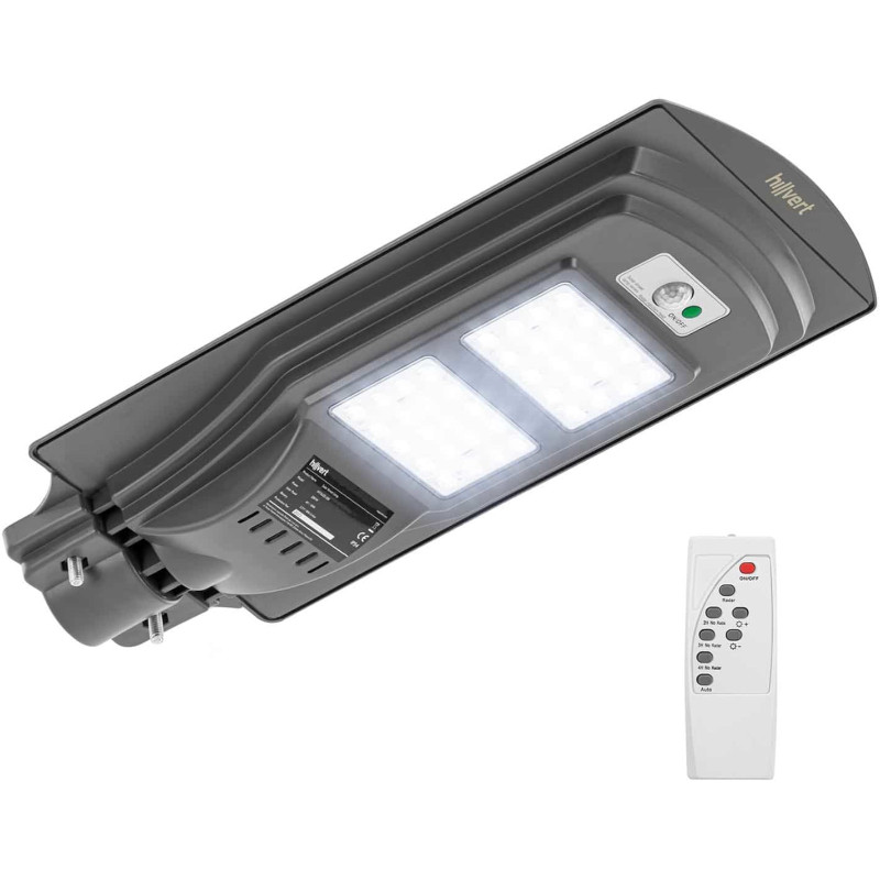 Saulės gatvių šviestuvas su judesio ir prieblandos jutikliu 40 x LED 200 W PILOT