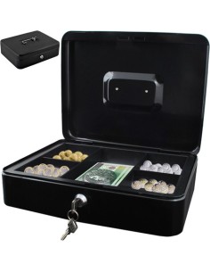 Didelė juoda pinigų dėžutė