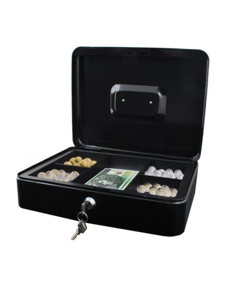 Didelė juoda pinigų dėžutė