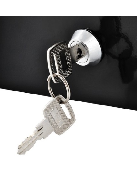 Didelė juoda pinigų dėžutė