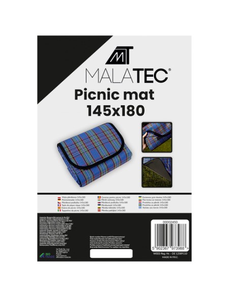 Pikniko kilimėlis 145x180 basic - mėlynas