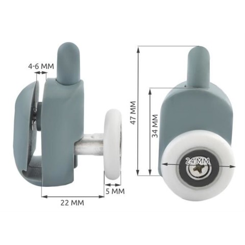 Dušo kabinos žiedas - rinkinyje 8 vnt