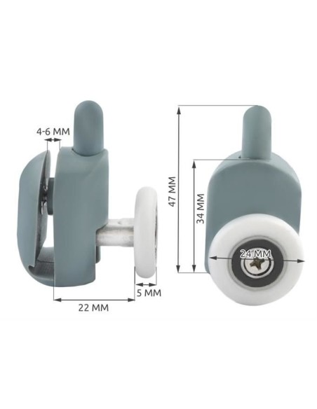 Dušo kabinos žiedas - rinkinyje 8 vnt