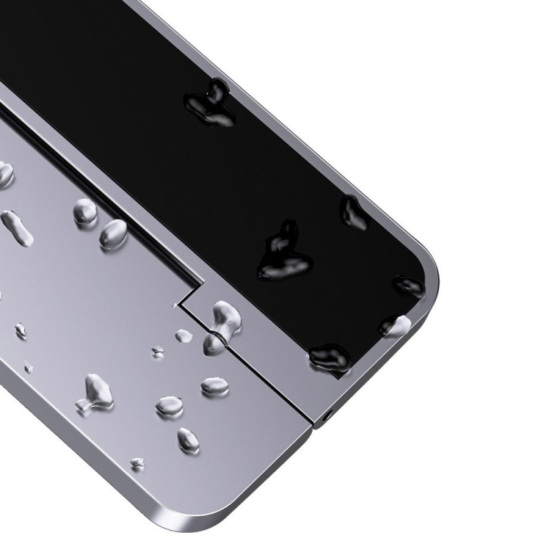 Nešiojamojo kompiuterio stovas MacBook itin plonas sulankstomas lipnus aliuminis tamsiai pilkas