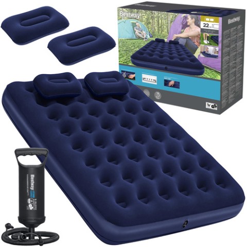 Dvigubas čiužinys su pompa - BESTWAY 67374