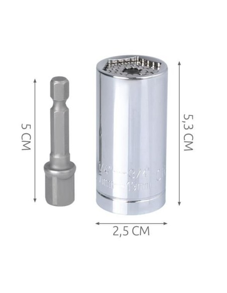 Universalus lizdas - veržliaraktis 7-19mm