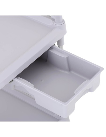 Kosmetikos procedūrų laboratorinis vežimėlis 2 lentynos 1 stalčius 82 x 52 x 91 cm 20 kg Kosmetikos procedūrų laboratorinis vežimėlis 2 lentynos 1 stalčius 82 x 52 x 91 cm 20 kg