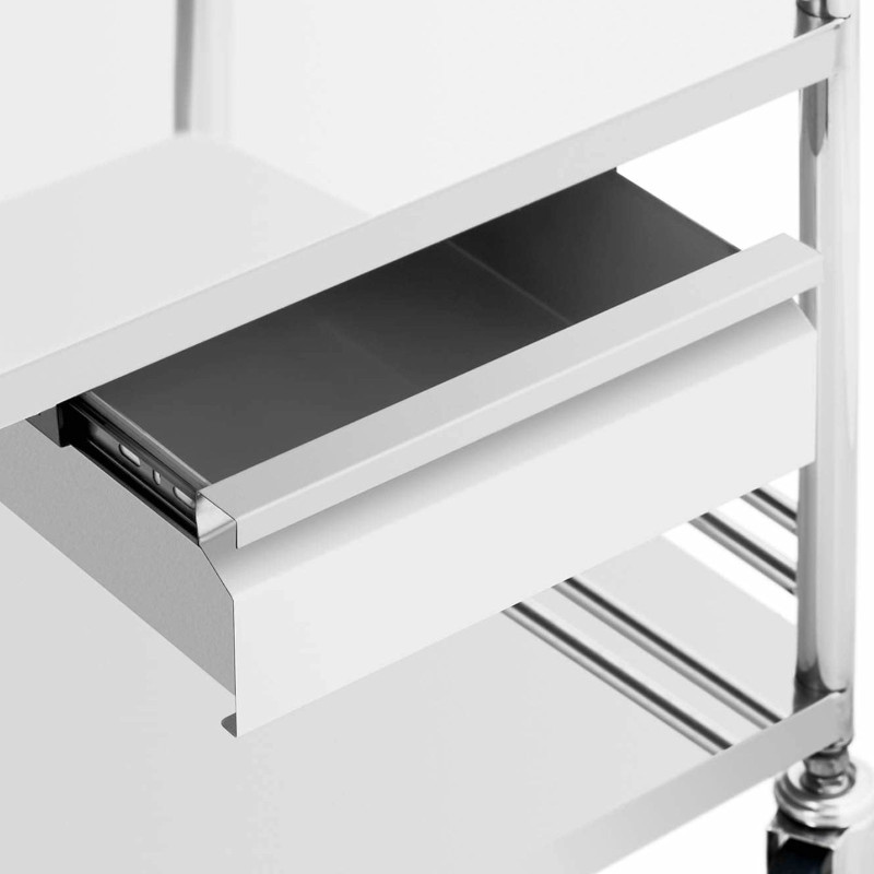 Kosmetinio gydymo laboratorinis vežimėlis STEEL 3 lentynos 1 stalčius 49 x 36 x 85 cm 30 kg