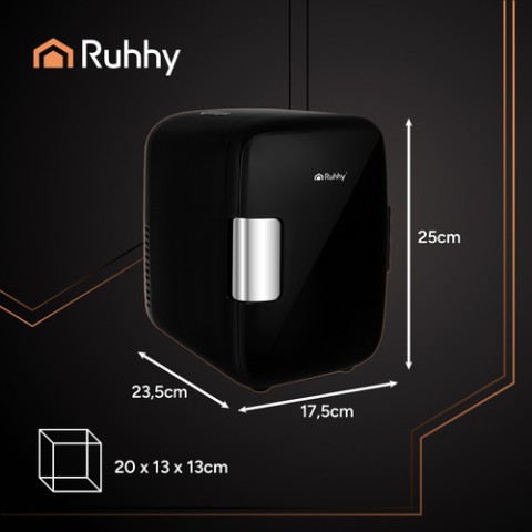 4L kelioninis šaldytuvas - juodas