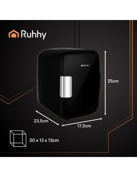 4L kelioninis šaldytuvas - juodas