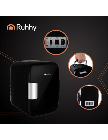 4L kelioninis šaldytuvas - juodas