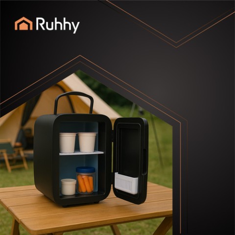 4L kelioninis šaldytuvas - juodas