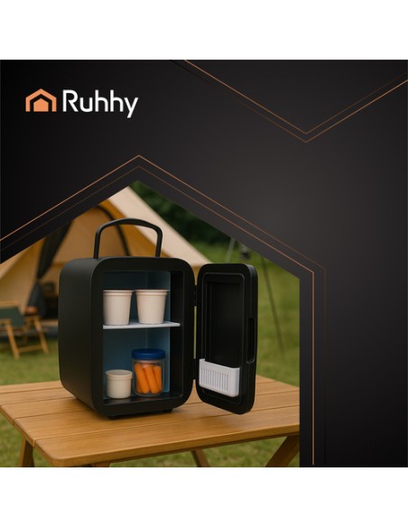 4L kelioninis šaldytuvas - juodas