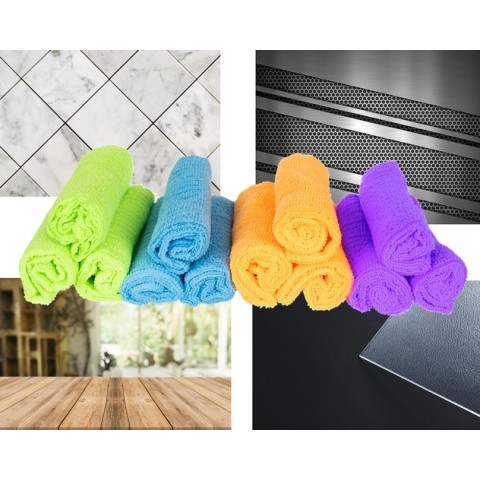 Mikropluošto šluostės - rinkinyje 12 vnt.