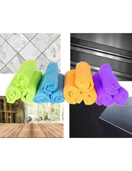 Mikropluošto šluostės - rinkinyje 12 vnt.