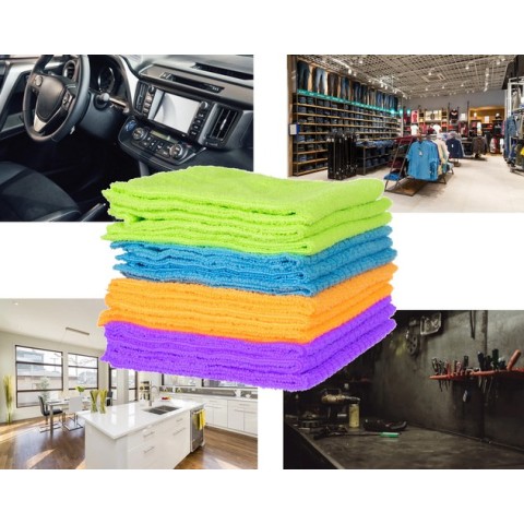 Mikropluošto šluostės - rinkinyje 12 vnt.