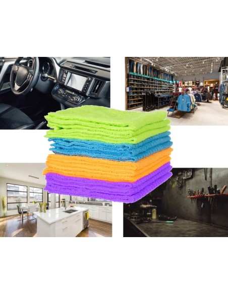 Mikropluošto šluostės - rinkinyje 12 vnt.