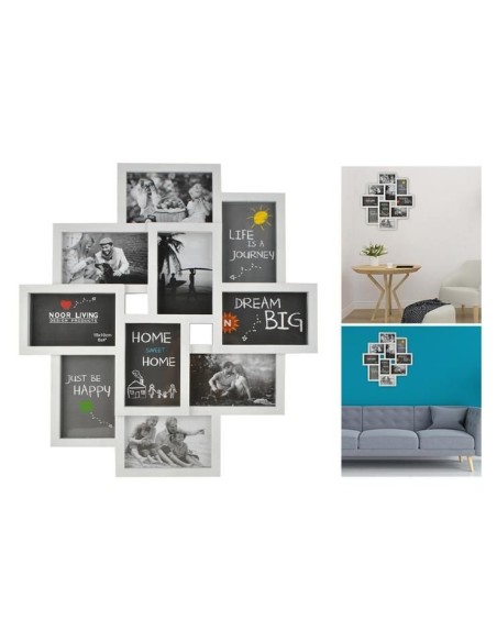 10 nuotraukų rėmelis – baltas