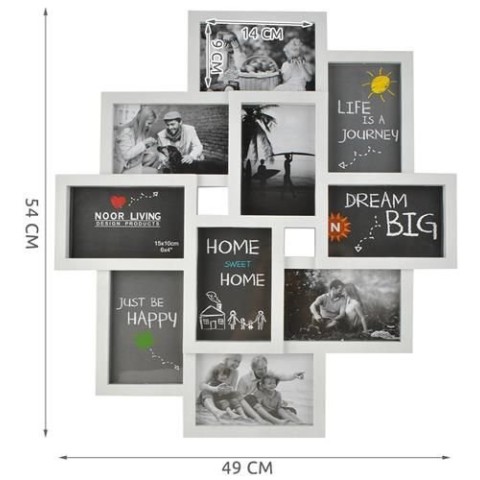 10 nuotraukų rėmelis – baltas