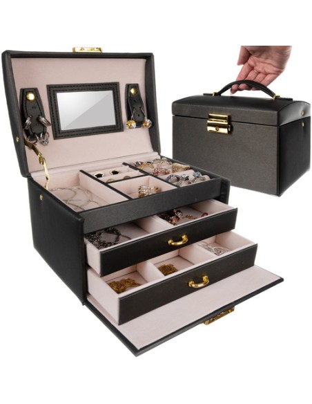 Papuošalų dėžutė/ dėklas - juodas