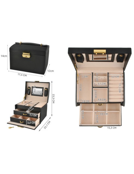 Papuošalų dėžutė/ dėklas - juodas