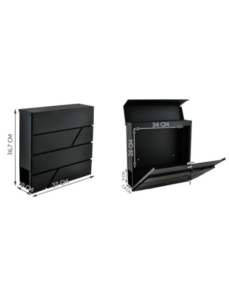 Pašto dėžutė S6238 – antracitinė