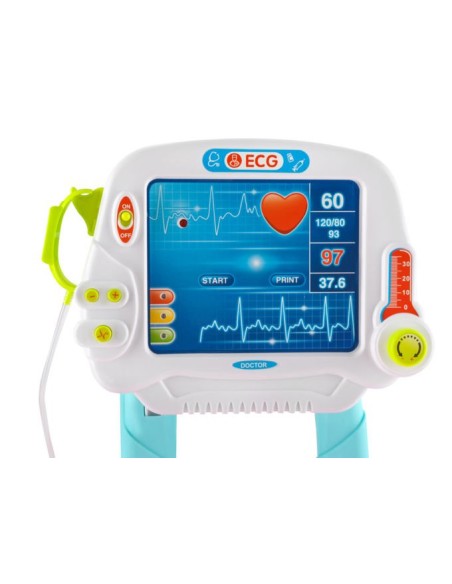 Mažas gydytojo komplektas - rožinis vežimėlis