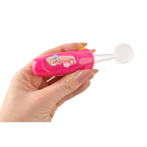 Mažas gydytojo komplektas - rožinis vežimėlis