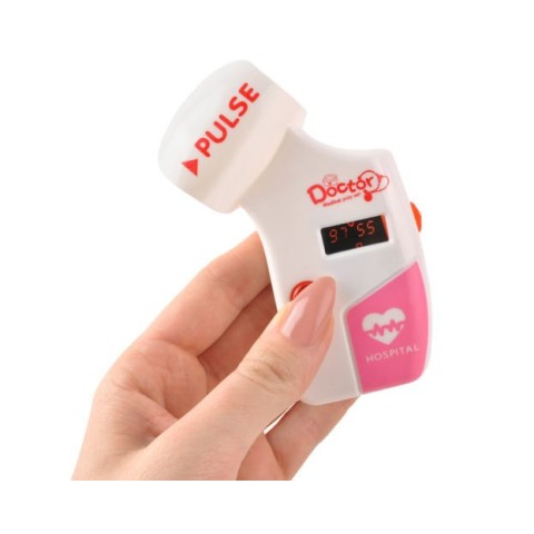 Mažas gydytojo komplektas - rožinis vežimėlis