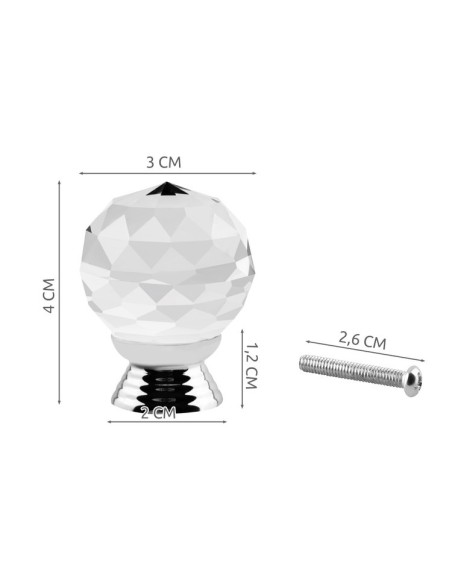 Krištolo baldų rankenėlė