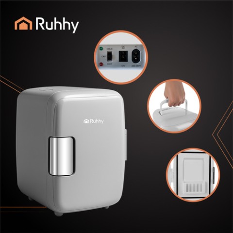 4L kelioninis šaldytuvas - baltas