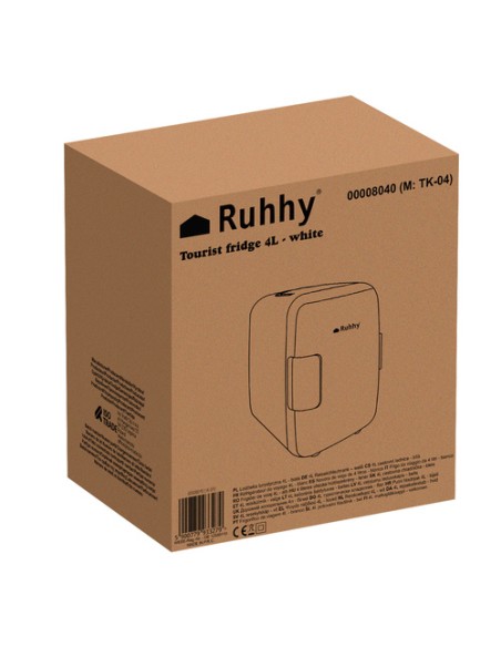 4L kelioninis šaldytuvas - baltas