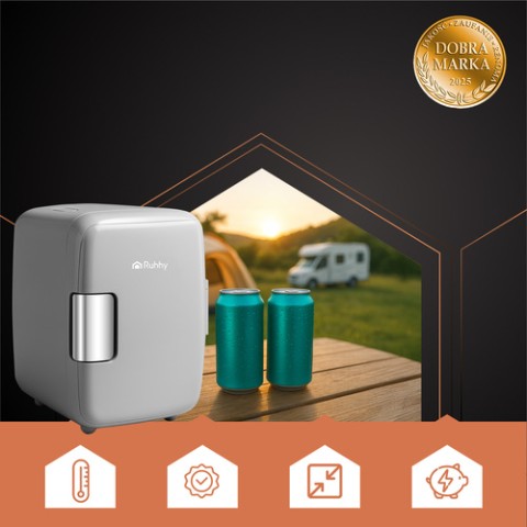 4L kelioninis šaldytuvas - baltas