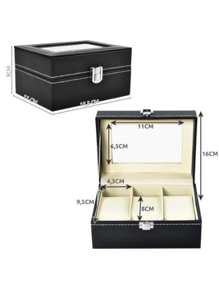 Laikrodžių organizatorius su 3 skyriais