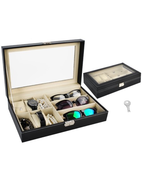 Laikrodžių ir akinių organizatorius, juodas