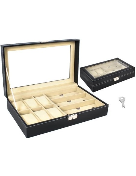 Laikrodžių ir akinių organizatorius, juodas