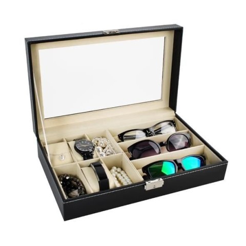 Laikrodžių ir akinių organizatorius, juodas