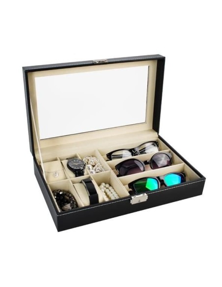 Laikrodžių ir akinių organizatorius, juodas