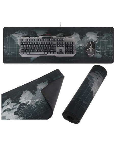 Pilka klaviatūra ir pelės kilimėlis