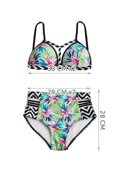 Maudymosi kostiumėlis aukštu liemeniu - S