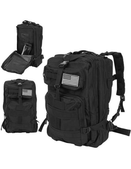 XL karinė kuprinė, juoda